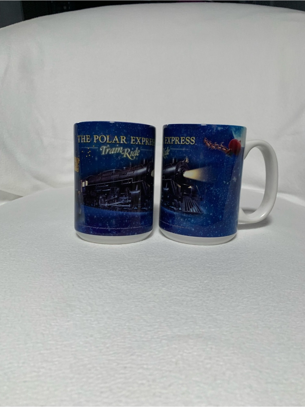 The Polar Express Blue Holiday Train Ride Ceramic Mug - Set of 2